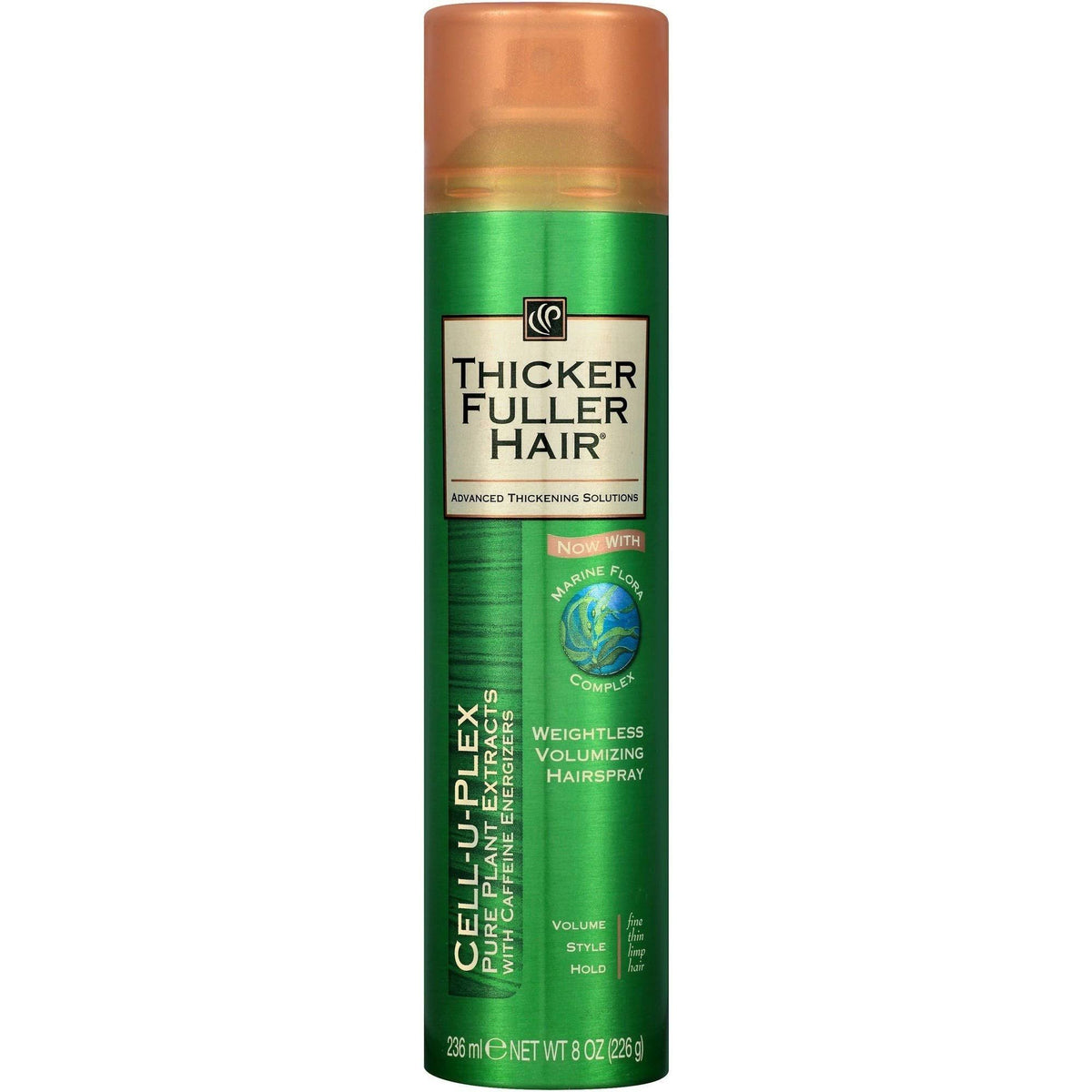 Thicker Fuller Hair Cell-U-Plex Hairspray, Weightless Volumizing - 8 oz