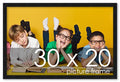 40x20 Contemporary Black Wood Picture Panoramic Frame - Picture Frame Includes UV Acrylic, Foam Board Backing, & Hanging Hardware! Panoramic Poster Frame