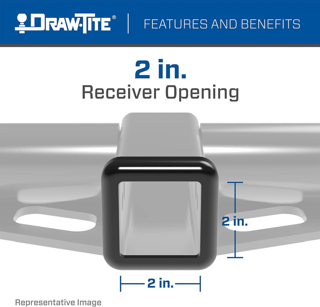 Draw-Tite 76016 Class 4 Trailer Hitch, 2 Inch Receiver, Black, Compatible with 2014-2018 Chevrolet Silverado 1500, 2014-2018 GMC Sierra 1500