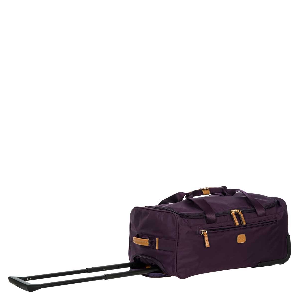 Bric&s x Bag 21x22 Carry on Rolling Duffle Bag Violet