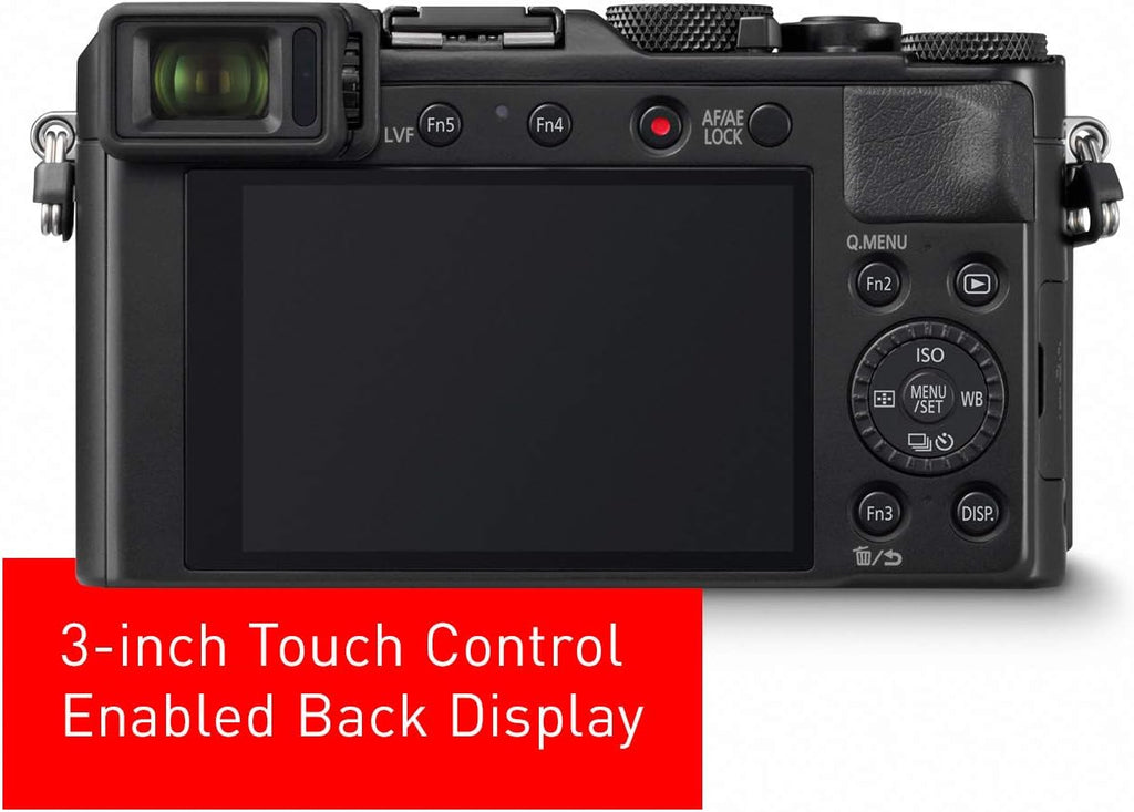 Panasonic Lumix LX100 II Large Four Thirds 21.7 MP Multi Aspect Sensor 24-75mm Leica DC VARIO-SUMMILUX F1.7-2.8 Lens Wi-Fi and Bluetooth Camera with 3 LCD, Black (DC-LX100M2)