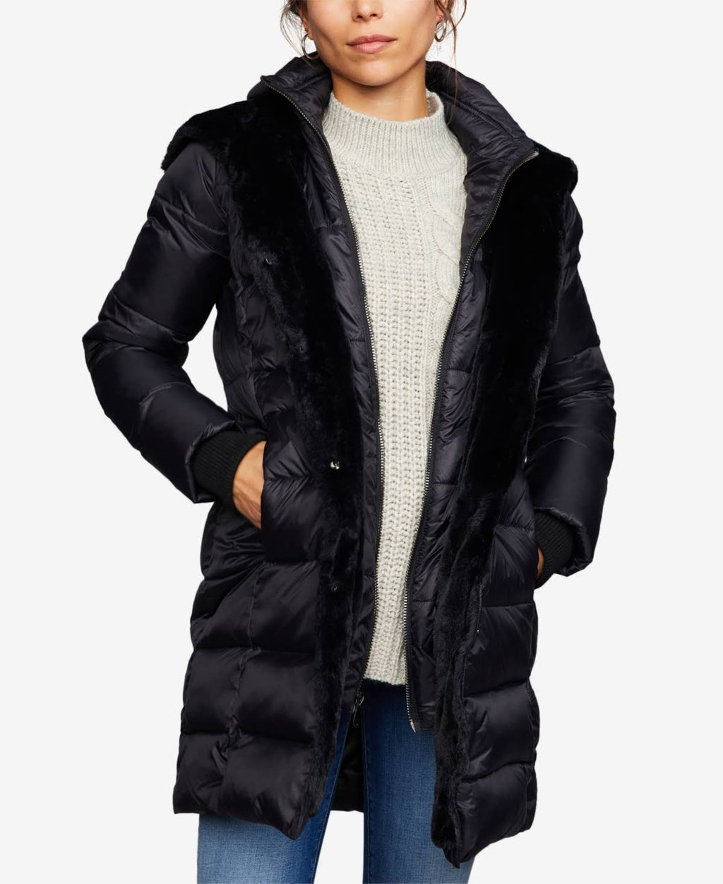 A Pea in The Pod - Quilted Puffer Maternity Jacket - M