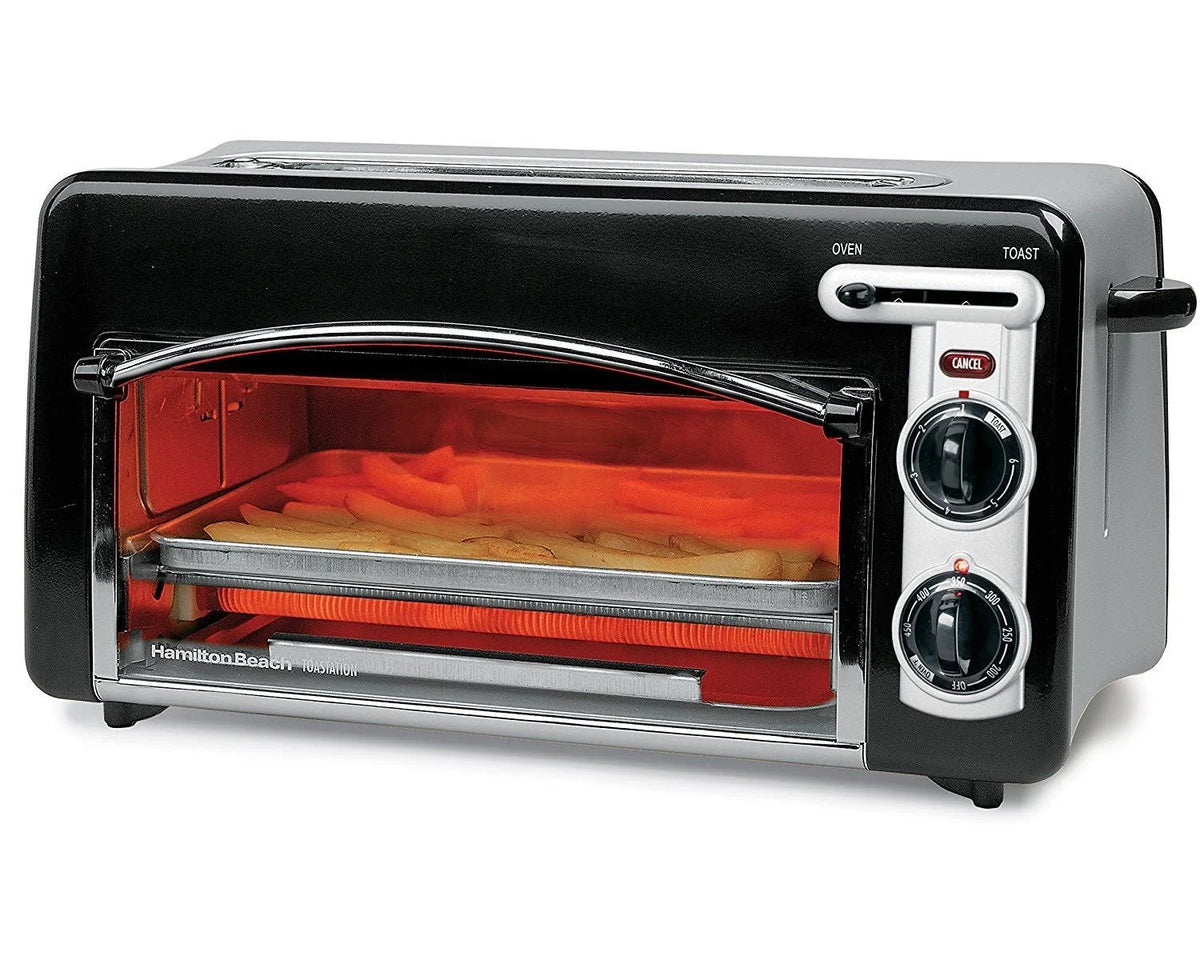 Hamilton Beach Toastation 2-Slice Toaster and Countertop Oven Black 22708 2024 Best Sellers