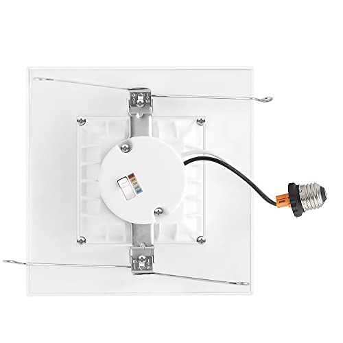 Maxxima 4 in. 5 CCT Retrofit Recessed Square LED Downlight - 800 Lumens, Color Selectable 2700K-5000K (2700K/3000K/3500K/4000K/5000K), Dimmable, 90 CRI, Ideal for Kitchen, Bathroom, or Bedroom