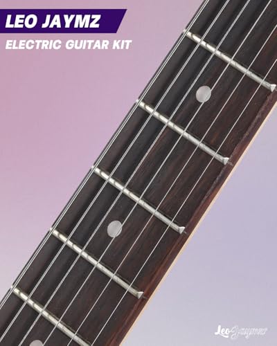 Leo Jaymz 39 Full Size ST Style Electric Guitar Starter Kit with SSH Pickup, 5W Portable Amp, Tuner, Gig Bag, Strap & Accessories (Violet Ocean)