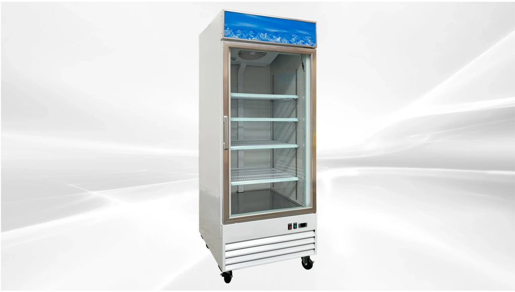 31 in. Single Glass Door Food Merchandiser Commercial Freezer, 23 cu. ft.