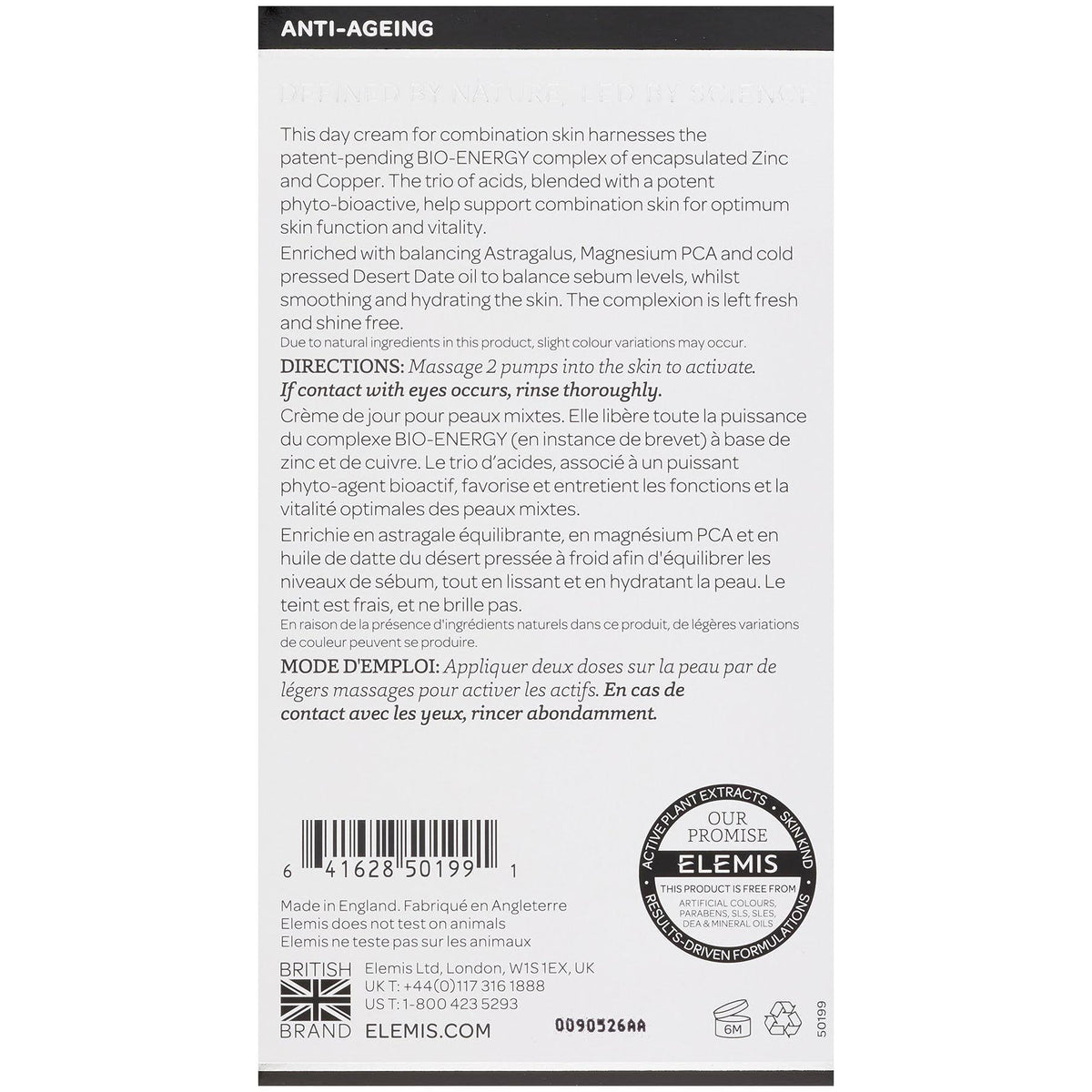 Elemis Biotec Skin Energising Combination Day Cream 30 ml