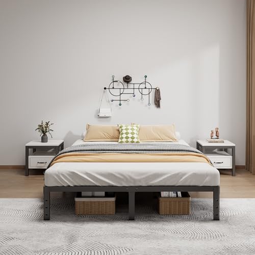 Metal Bed Frame Full Size - 14 Inch Heavy-Duty Full Platform Bed Frame No Box Spring Needed, Easy Assembly, Noise-Free, Sturdy Mattress Foundation, Underbed Storage Space