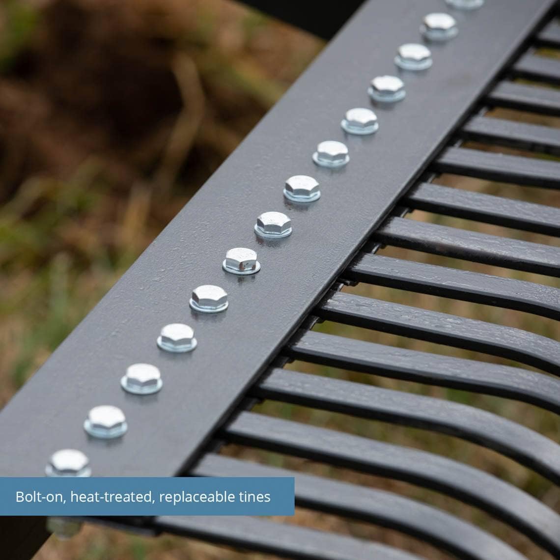 Titan Attachments 6 Landscape Rake for Compact Tractors, Quick Hitch Compatible