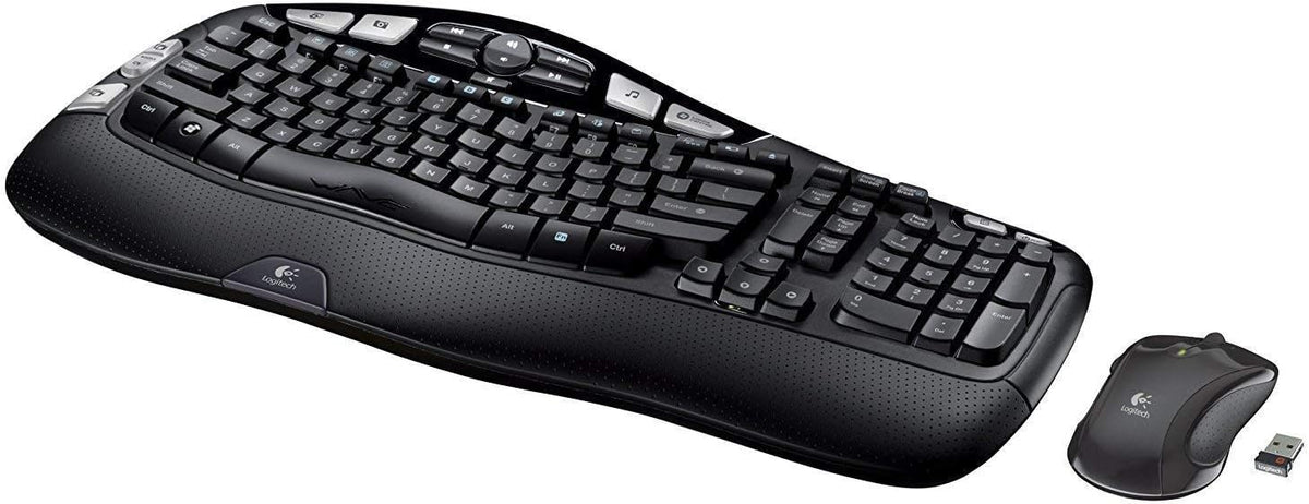 Logitech MK550 Wireless Wave K350 Keyboard and Mouse Combo ?? Includes Keyboard and Mouse, Long Battery Life, Ergonomic Wave Design with Wireless Mouse (with Mouse)