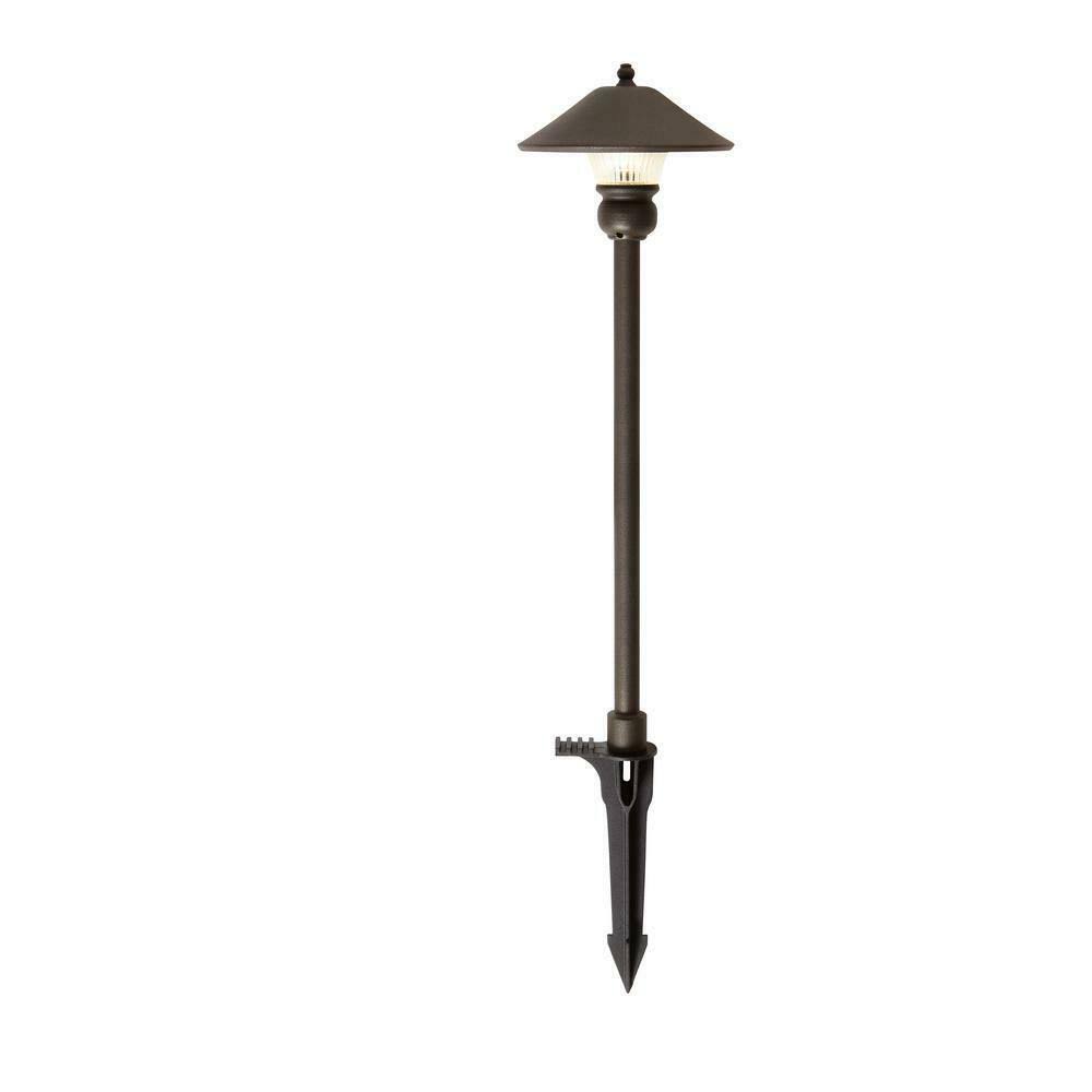 Hampton Bay Low-Voltage Bronze Outdoor LED Landscape Path Light Kit 8-pack