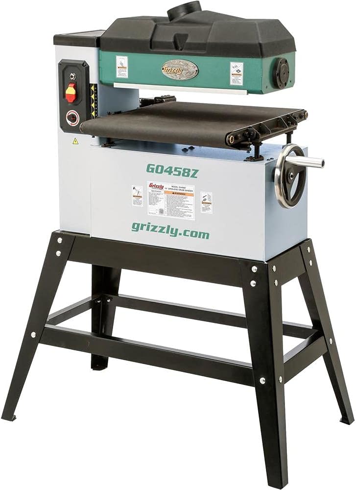 Grizzly Industrial G0458Z - 18 1-1/2 HP Open-End Drum Sander w/VS Feed