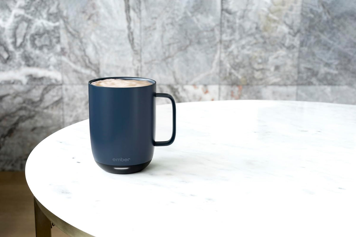Ember Temperature Control Smart Mug 2, 14 Oz, App-Controlled Heated Coffee Mug with 80 Min Battery Life and Improved Design, White