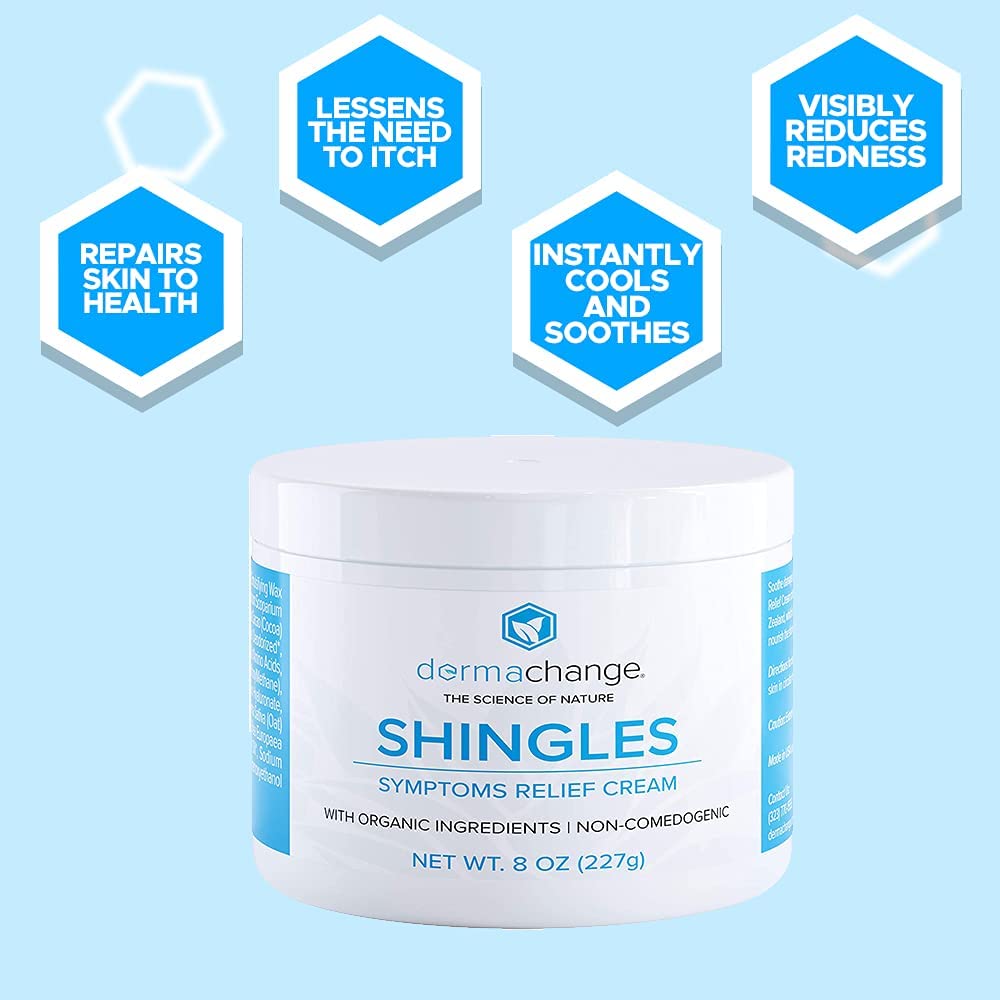 Natural Shingles Treatment and Relief Cream - with Manuka Honey - Shingle Nerve Pain Ointment - Natural Moisturizer for Face and Body - Stops Shingle Breakouts, Burning, Scar, Itchy Dry Skin (8oz)