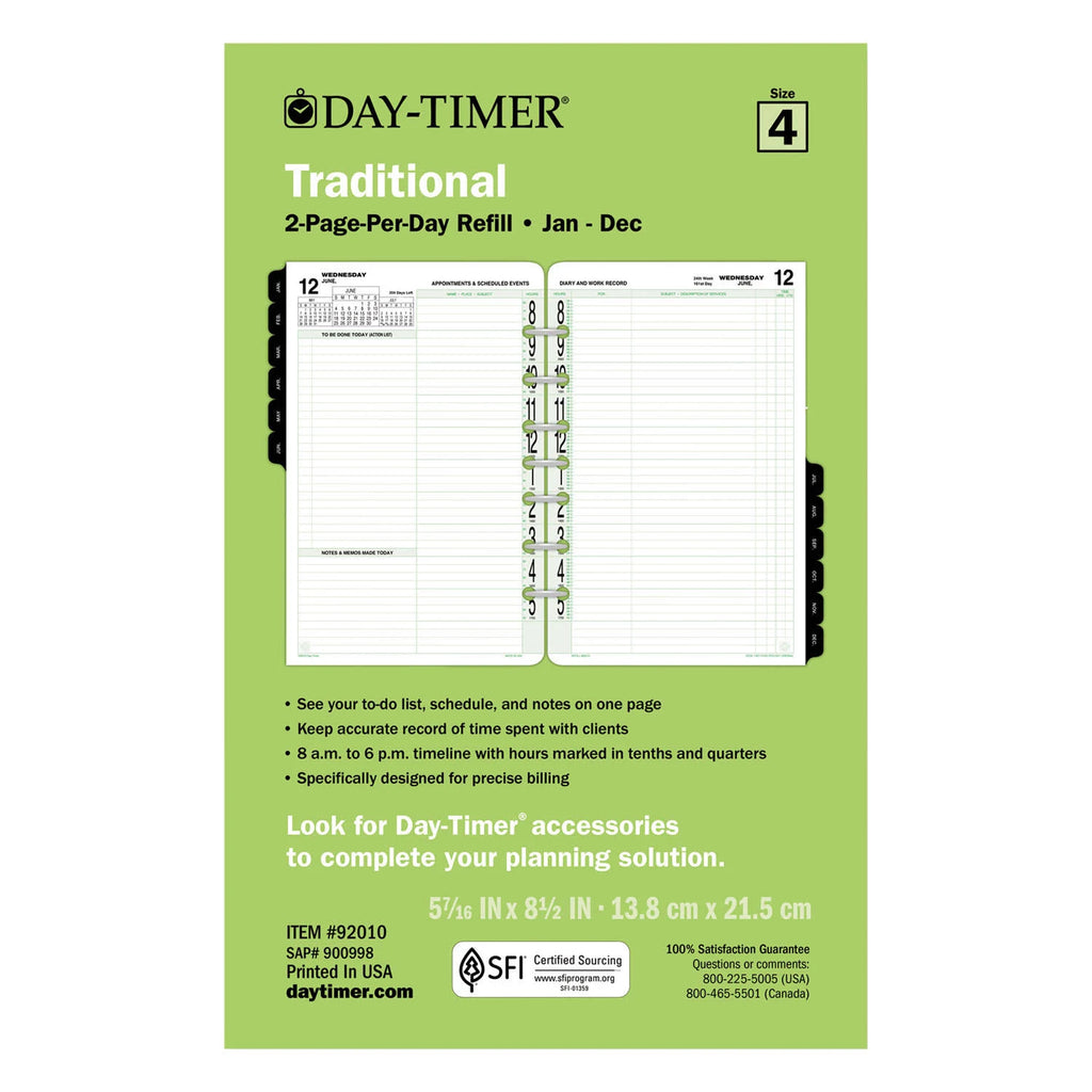 Day-Timer Two-Page-Per-Day Original Refill