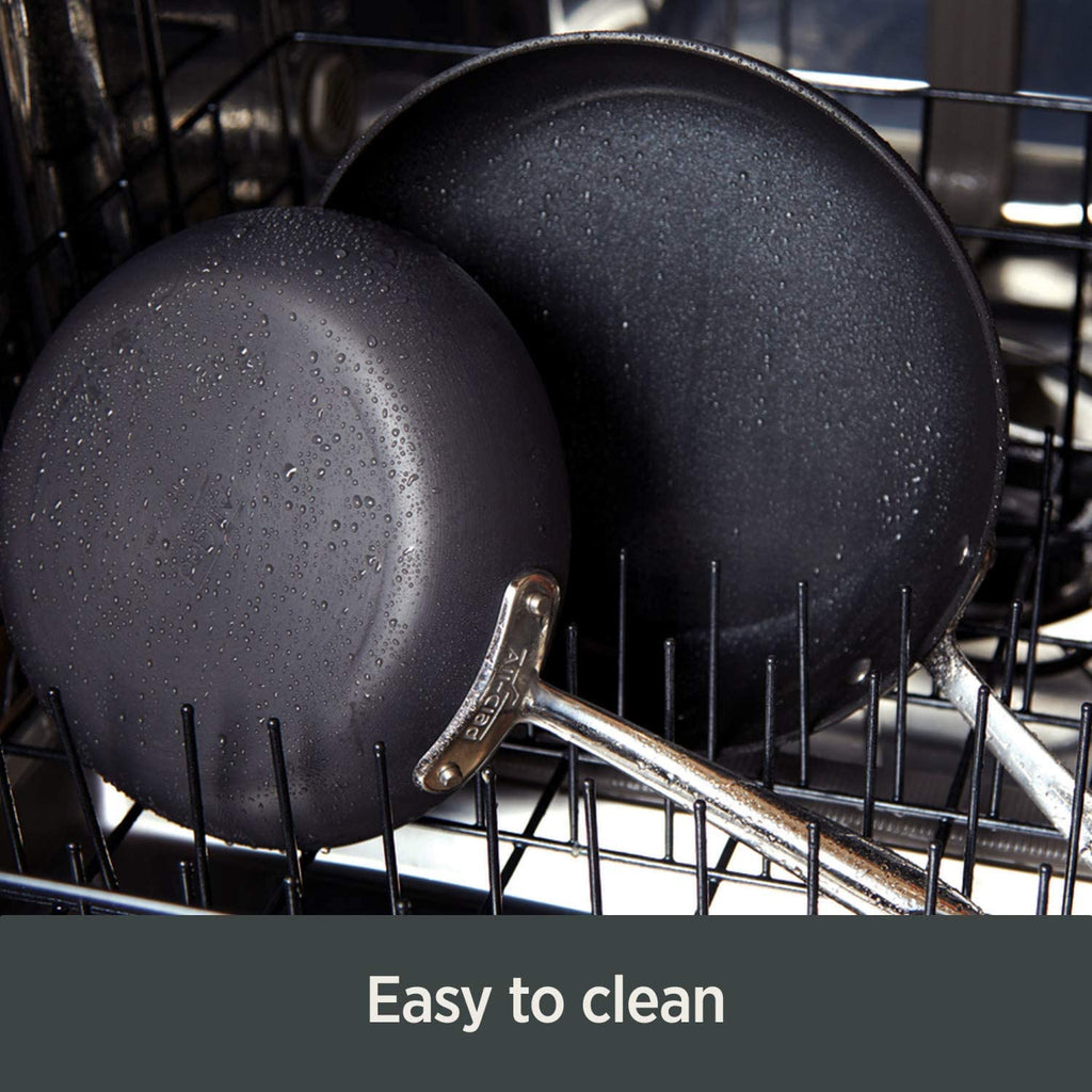 All-Clad H9112S64 Essentials Nonstick Hard Anodized 8.5 and 10.5-inch Fry Pans?? 2 Piece?? Grey