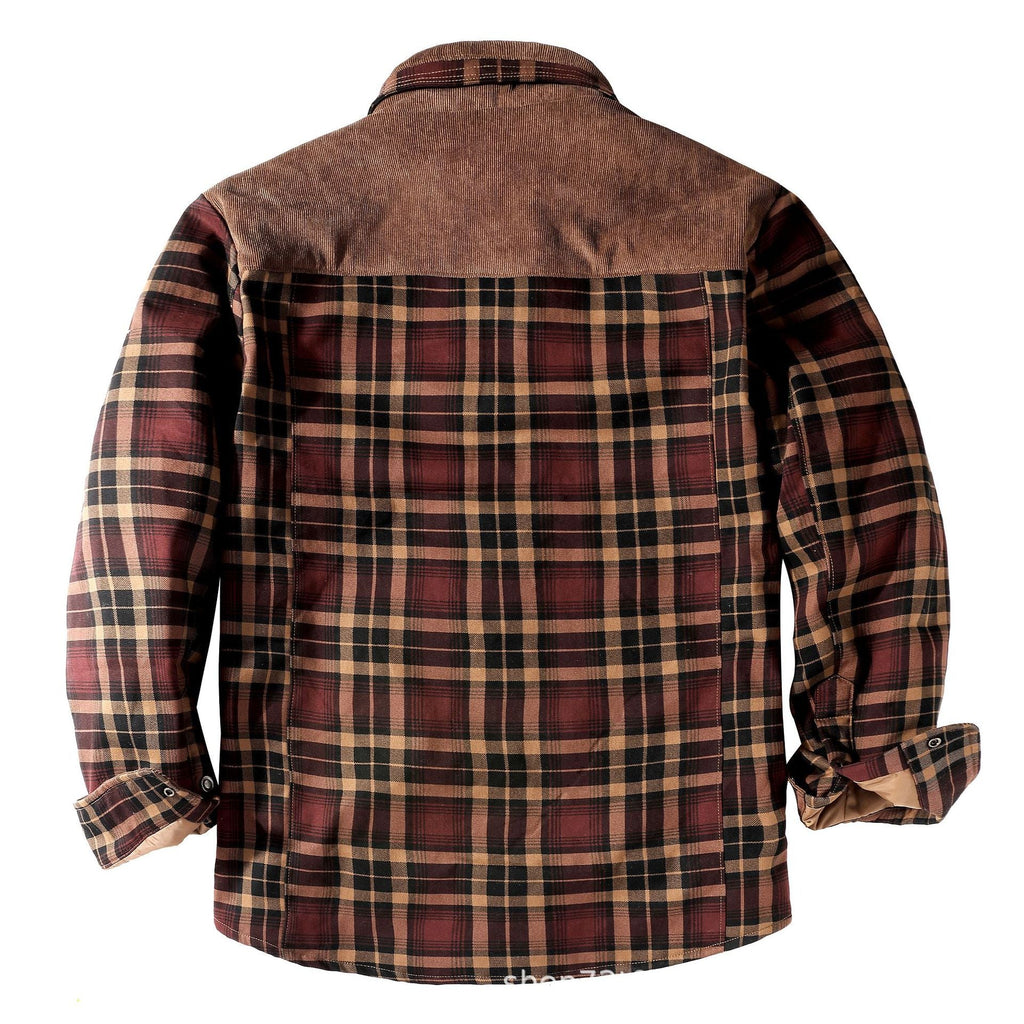 Men's Winter Plaid Sherpa Lined Jacket