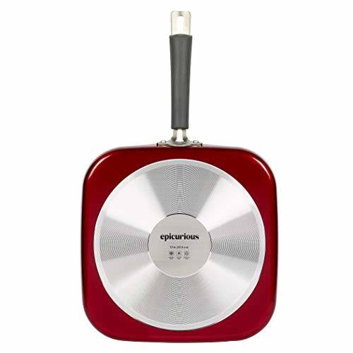 Epicurious 12-In. Square Griddle - Red