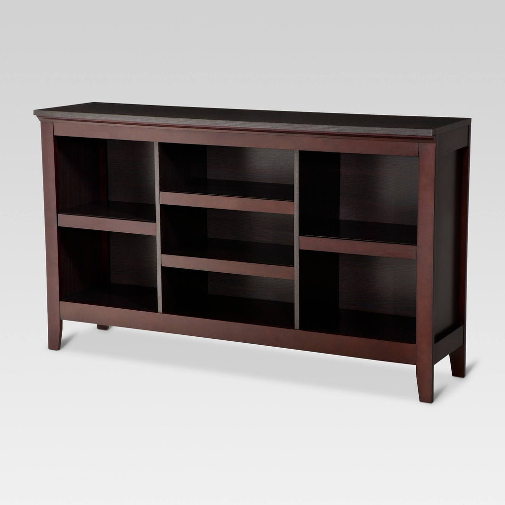 Threshold 32x22 Carson Horizontal Bookcase with Adjustable Shelves, Espresso
