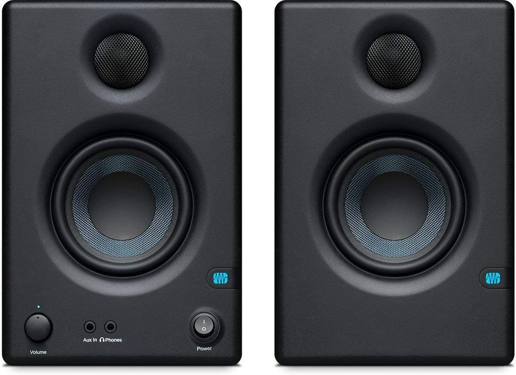 Presonus AudioBox 96 Studio Audio Interface with Creative Software Kit and Studio Bundle and Eris E3.5 Pair Studio Monitors and Adjustable Boom Arm Kit + HD7 Headphones