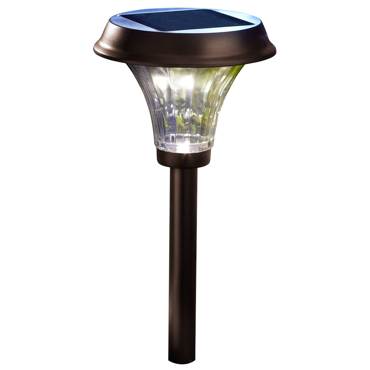 Moonrays 91754 Richmond-Style Solar LED Metal Path Light, Rubbed Bronze - 2 pack
