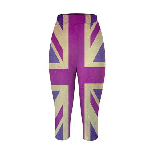 Women Casual Cropped Pants Yoga High Waist Leggings Summer Beach Pants Casual Workout Stretch Womens Duds Medium