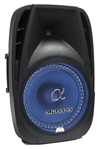 Pair Alphasonik All-in-One 12x22 Powered 1500W Pro DJ Amplified Loud Speakers with Bluetooth USB SD Card Aux MP3 FM Radio PA Sys