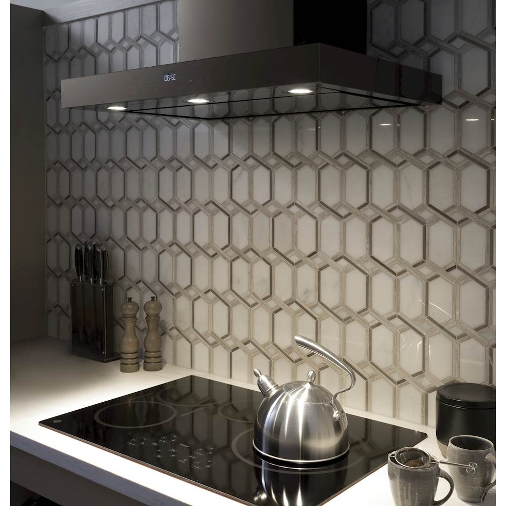 GE - 36 Convertible Range Hood - Black stainless steel