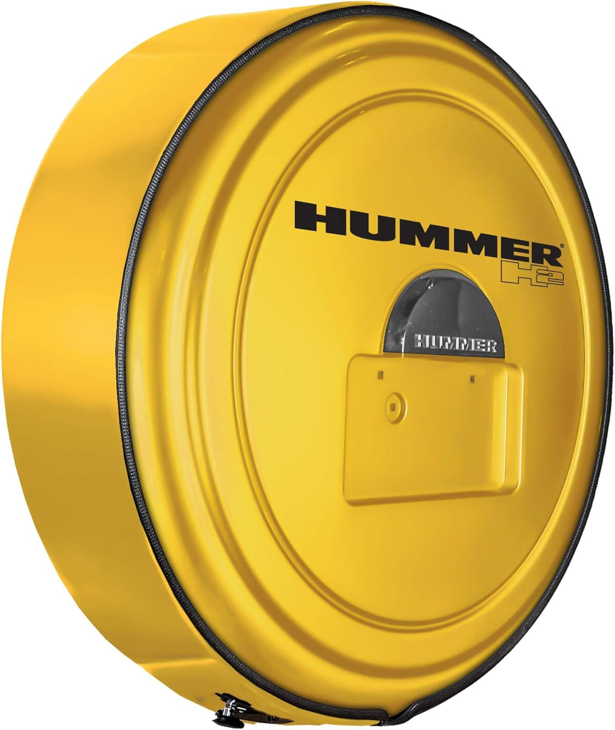 Boomerang Hummer H2 (05-10) - Color Matched MasterSeries Hard Tire Cover - (Color Matched Plastic Face & Stainless Steel Ring) - Hummer H2 Logo - Pewter Metallic