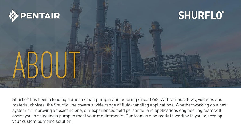 Shurflo 2088-343-135 Automatic-Demand Diaphragm Pump, 12VDC, 45 PSI Demand Switch, 3.0 GPM With Viton Valves, Santoprene Diaphragm, Self-Priming, 10 AMPS (Max), 1/2-14 NPSM Port
