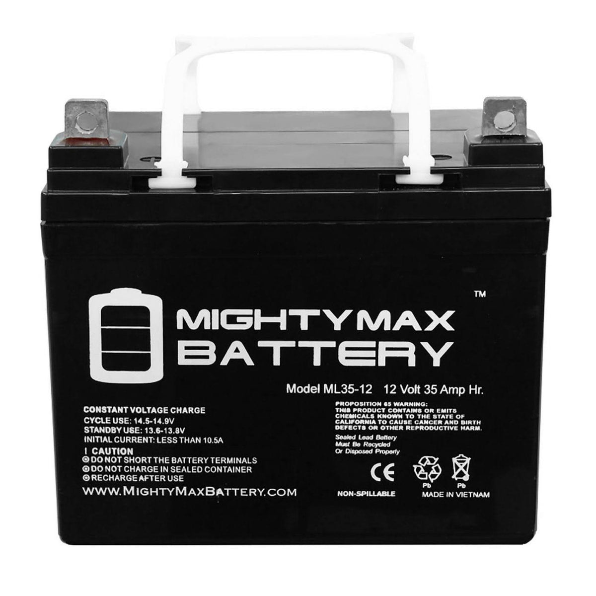 Mighty Max 12V 35Ah Pride Mobility Jazzy Select GT Replacement Battery