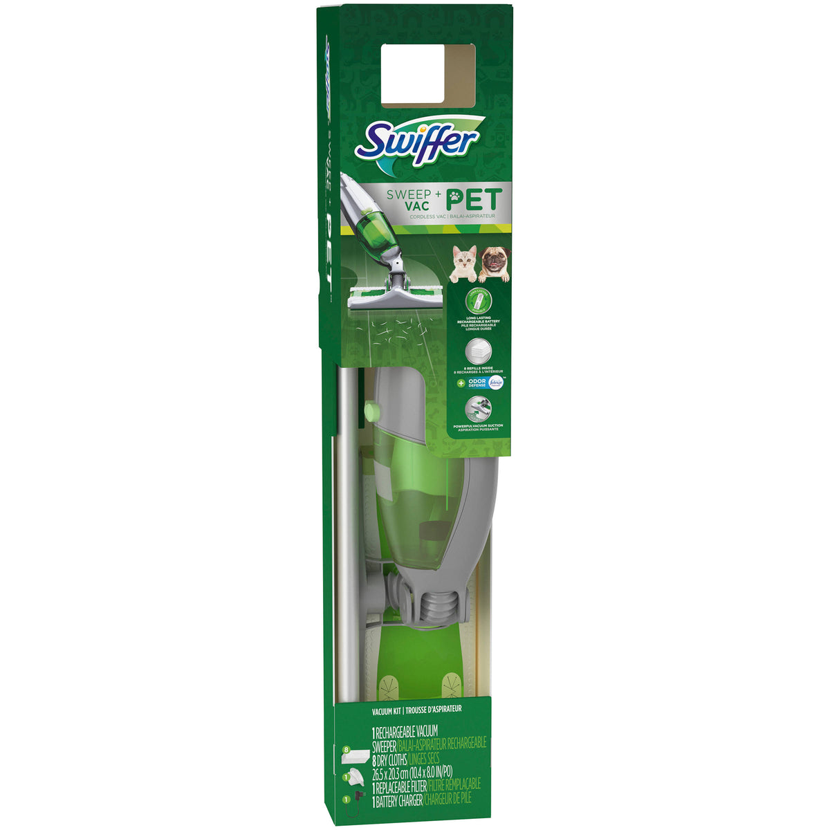 Swiffer Sweep + VAC Pet Cordless Vacuum Kit, Rechargeable Vacuum Sweeper - Each