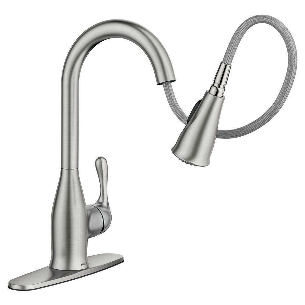 Moen Kaden Single-Handle Pull-Down Sprayer Kitchen Faucet Stainless