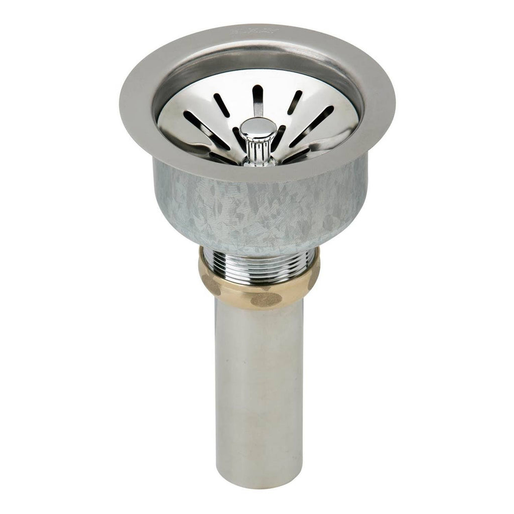 Elkay LK99 Deluxe 3.5x22 Drain Type 304 Stainless Steel Rubber STRAINER Basket (2 Pack)