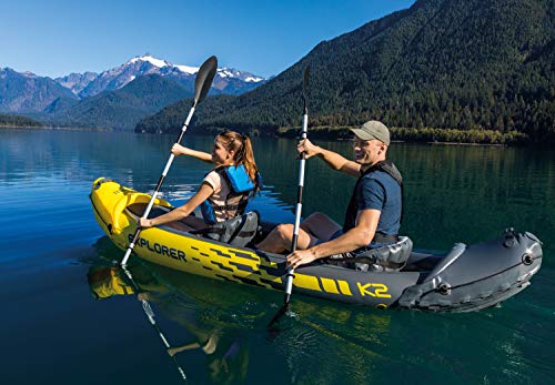 Intex Explorer K2 Kayak, 2-Person Inflatable Kayak Set with Aluminum Oars