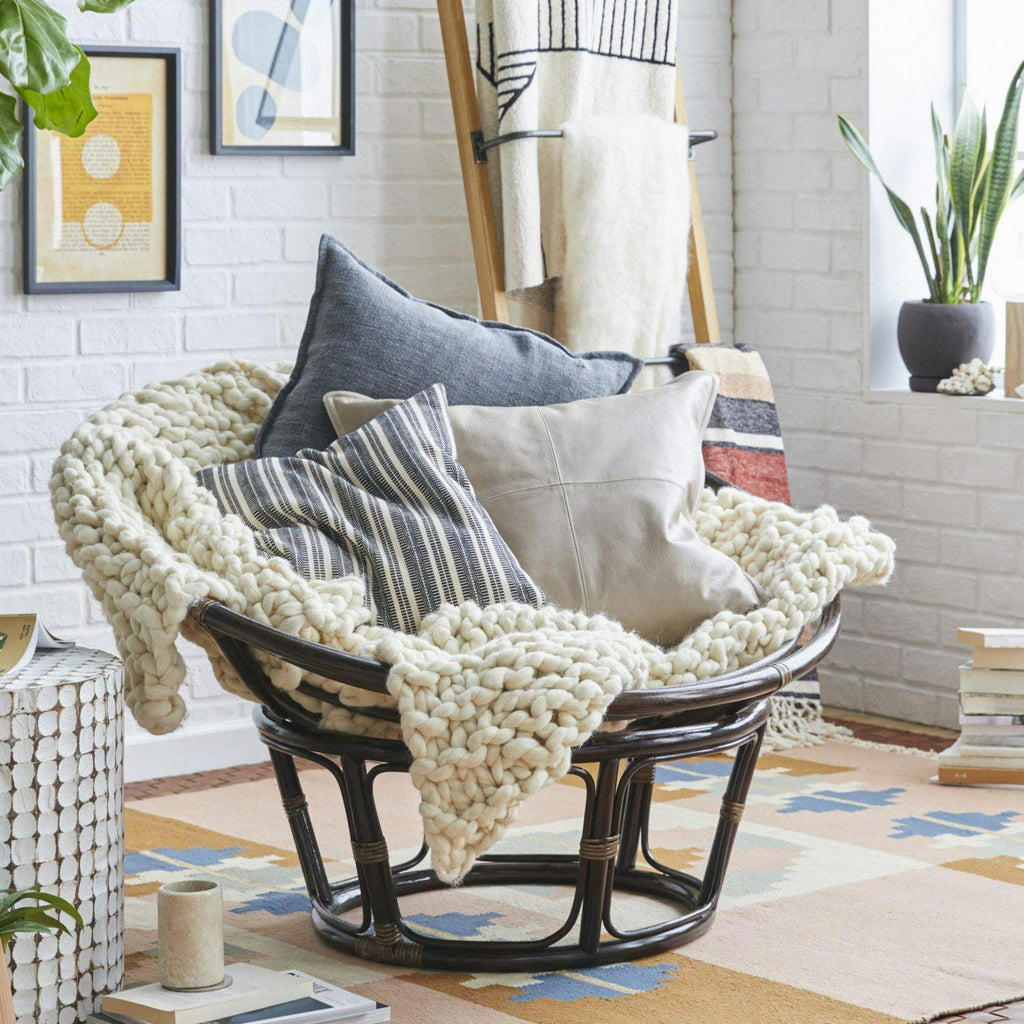 42-inch Rattan Papasan Chair Frame Only Stain