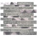 MSI Volcanic Luxe Interlocking 11.73 in. x 11.61 in. x 8mm Glass Metal Mesh-Mounted Mosaic Tile (9.5 Sq. ft. / CASE)