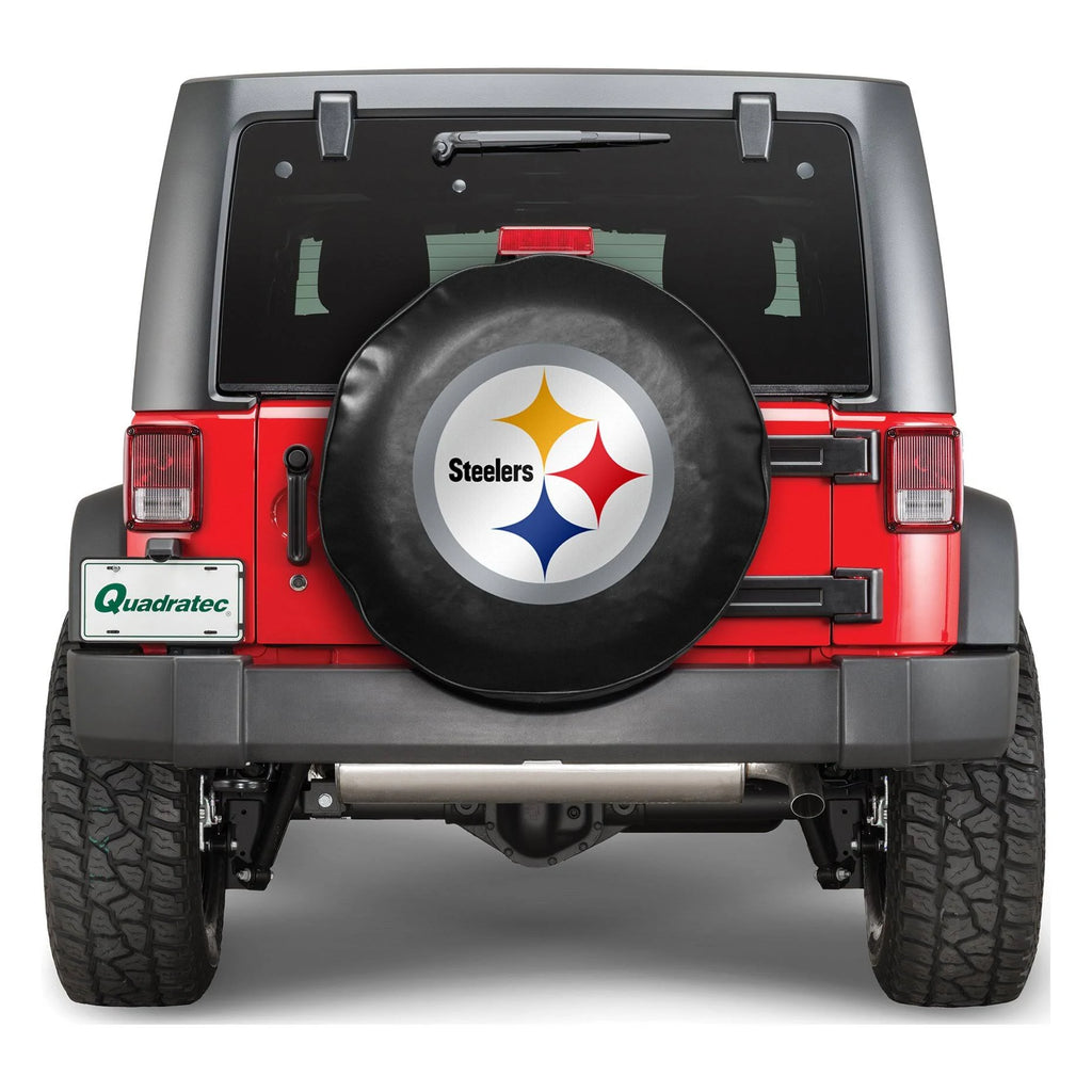 Pittsburgh Steelers Black Logo Tire Cover - Standard Size