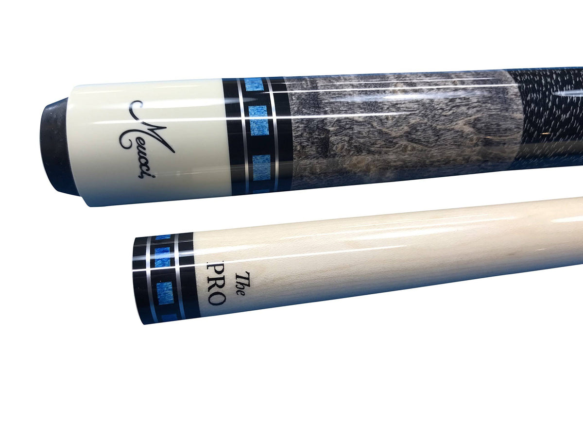 Meucci SB3-B Handcrafted Billiards Pool Cue Stick w/ Pro Shaft - Blue + Hard Case