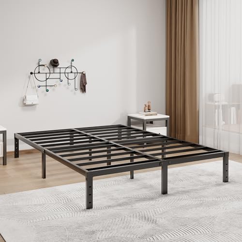 Metal Bed Frame Full Size - 14 Inch Heavy-Duty Full Platform Bed Frame No Box Spring Needed, Easy Assembly, Noise-Free, Sturdy Mattress Foundation, Underbed Storage Space