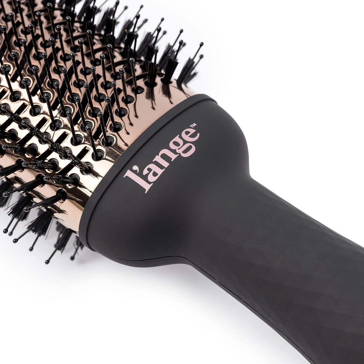 L'ANGE HAIR Le Volume 2-in-1 Titanium Brush Dryer Black | 75MM Hot Air Blow Dryer Brush in One with Oval Barrel | Hair Styler for Smooth, Frizz-Free Results for All Hair Types