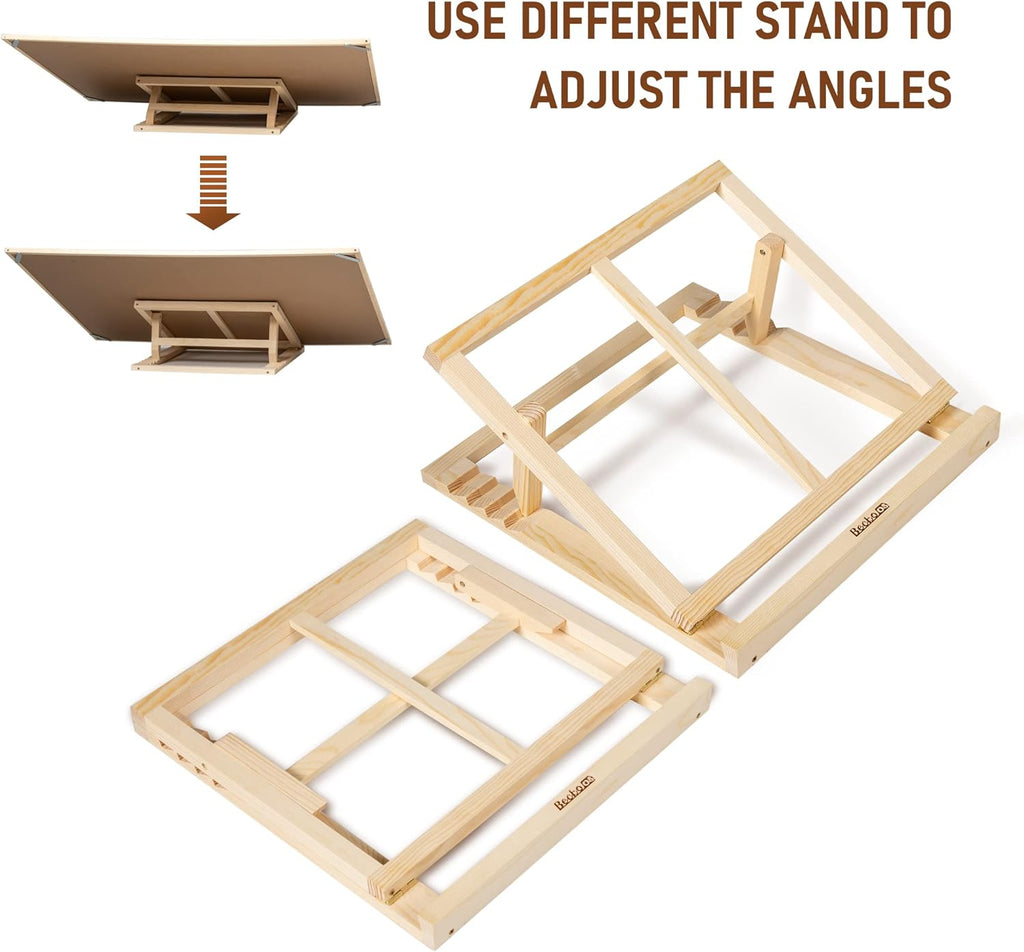 Becko US Puzzle Board & Bracket Set/Wooden Puzzle Board Kit/Jigsaw Puzzle Plateau - with Puzzle Board for Up to 1500 Pieces