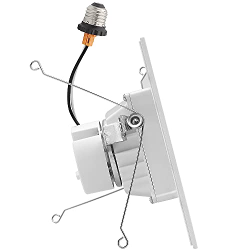 Maxxima 4 in. 5 CCT Retrofit Recessed Square LED Downlight - 800 Lumens, Color Selectable 2700K-5000K (2700K/3000K/3500K/4000K/5000K), Dimmable, 90 CRI, Ideal for Kitchen, Bathroom, or Bedroom
