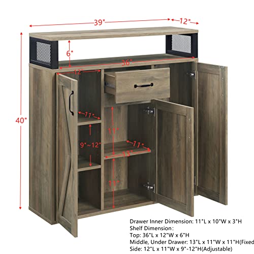 , Server in Rustic Oak Finish DN01027 Servers, Sideboards & Buffets