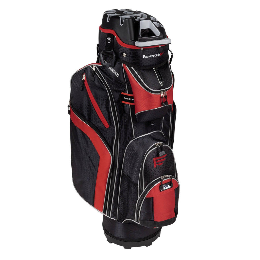 Founders Club Premium 14 Way Cart Bag - Red