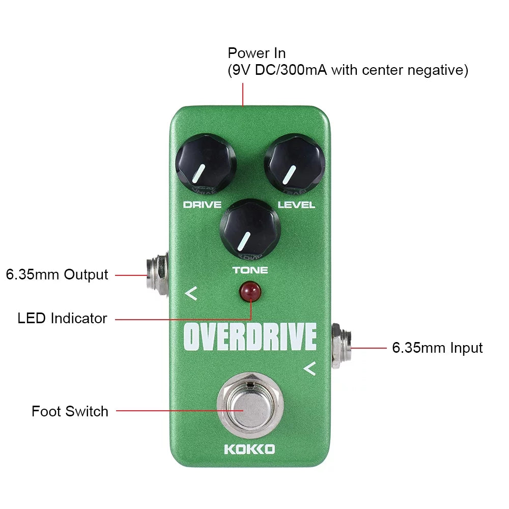 KOKKO FOD3 Mini Overdrive Pedal Portable Guitar Effect Pedal