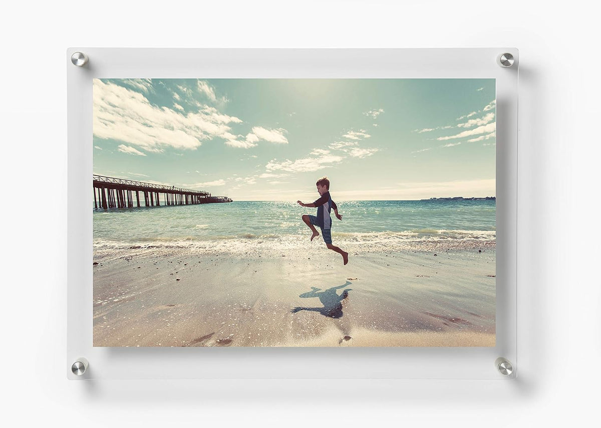 Wexel Art 21x27-Inch Double Panel Grade Acrylic Floating Frame Hardware for, 18x24-Inch Art & Photos, Clear, Silver