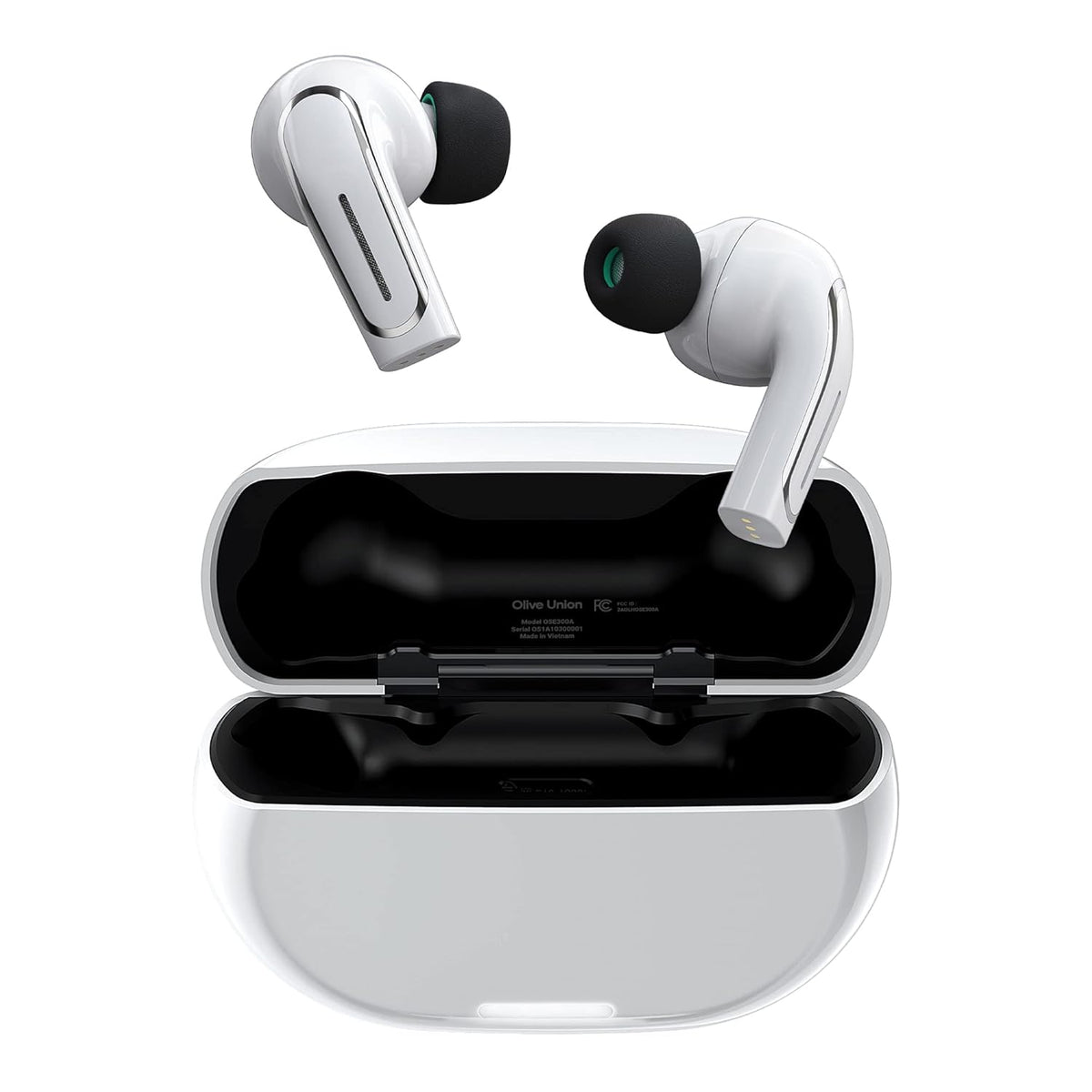 Olive Union Pro 2 in 1 Hearing and Bluetooth Music Aids - Voice Enhancing Aid and Noise Cancelling Hearing Amplifiers for Seniors and Adults - Rechargeable Hearing Amplifier with up to Combined 18 Hours of Use (Black)