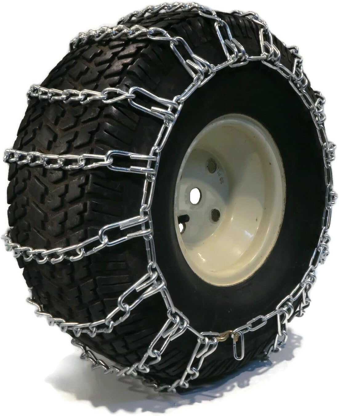 The ROP Shop Pair of 2 Link Tire Chains & Tensioners 23x10.5x12 for Snow Blowers, Lawn & Garden Tractors, Mowers & Riders, UTV, ATV, 4-Wheelers, Utility Vehicles