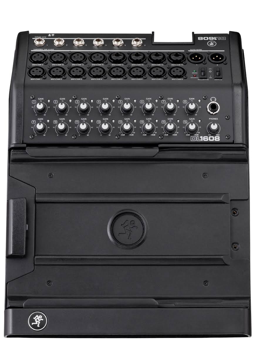 Mackie DL1608 Lightning 16-Ch. Mixer w/lPad Control+Bag+iPad Tray Kit+